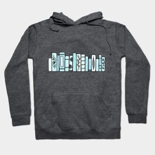 Blue Pastel Books Hoodie